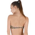 Purple Glasses Girl Pattern Peach Twist Bandeau Bikini Top View2