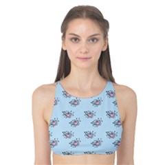 Zodiac Bat Pink Blue Tank Bikini Top by snowwhitegirl