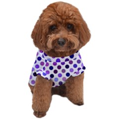 Shades Of Purple Polka Dots Dog T-shirt by retrotoomoderndesigns