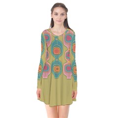 Americana 2 Long Sleeve V-neck Flare Dress by emmamatrixworm