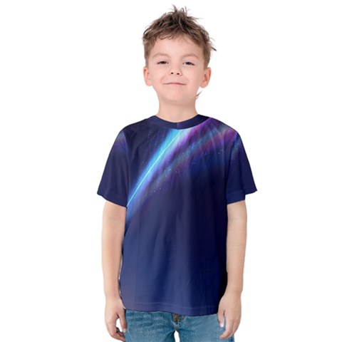 Light Fleeting Man s Sky Magic Kids  Cotton Tee by Mariart