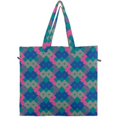 Geo Puzzle Canvas Travel Bag by tmsartbazaar