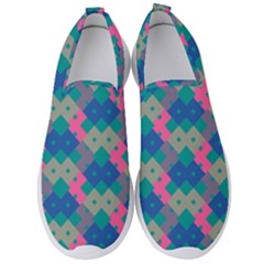 Geo Puzzle Men s Slip On Sneakers by tmsartbazaar