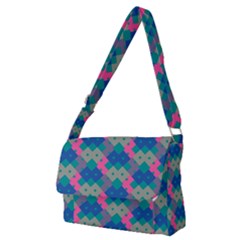 Geo Puzzle Full Print Messenger Bag (m) by tmsartbazaar