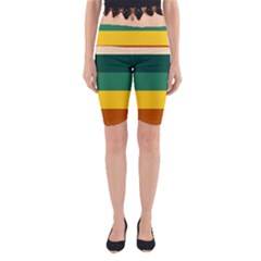 Retro 80s Yoga Cropped Leggings by tmsartbazaar