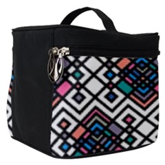 Boho Geometric Make Up Travel Bag (small) by tmsartbazaar