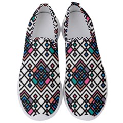 Boho Geometric Men s Slip On Sneakers by tmsartbazaar