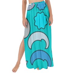 Cloudy Blue Moon Maxi Chiffon Tie-up Sarong by tmsartbazaar