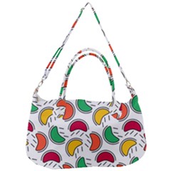 Geometric Fruity Removal Strap Handbag by tmsartbazaar