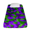 Purple and Green Camouflage Fitted Sheet (Single Size) View1