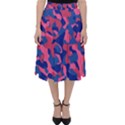 Blue and Pink Camouflage Pattern Classic Midi Skirt View1