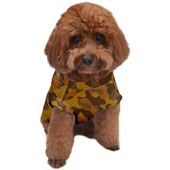 Brown And Orange Camouflage Dog T-shirt by SpinnyChairDesigns