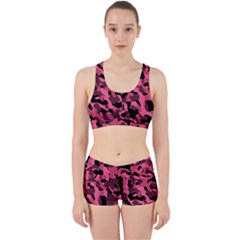 Black And Pink Camouflage Pattern Work It Out Gym Set by SpinnyChairDesigns