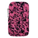 Black and Pink Camouflage Pattern Waist Pouch (Small) View1