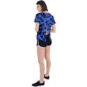 Black and Blue Camouflage Pattern Open Back Sport Tee View2