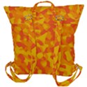 Orange and Yellow Camouflage Pattern Buckle Up Backpack View3