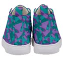 Purple and Teal Camouflage Pattern Kids  Mid-Top Canvas Sneakers View4