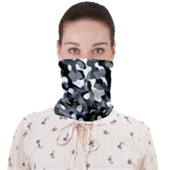 Black And White Camouflage Pattern Face Covering Bandana (adult) by SpinnyChairDesigns
