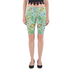 Bright Mosaic Yoga Cropped Leggings by ibelieveimages
