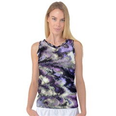 Purple Yellow Marble Women s Basketball Tank Top by ibelieveimages