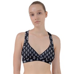 Grey Aliens Extraterrestrials Ufo Faces Sweetheart Sports Bra by SpinnyChairDesigns