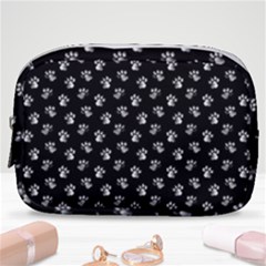 Cat Dog Animal Paw Prints Black And White Make Up Pouch (small) by SpinnyChairDesigns