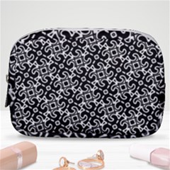 Black And White Decorative Design Pattern Make Up Pouch (small) by SpinnyChairDesigns