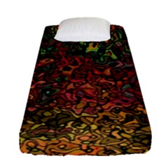 Stylish Fall Colors Camouflage Fitted Sheet (single Size) by SpinnyChairDesigns