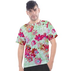  Cosmos Flowers Red Men s Sport Top by DinkovaArt
