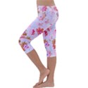 Cosmos Flowers Pink Kids  Lightweight Velour Capri Leggings  View2