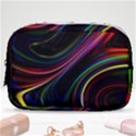 Neon Glow Lines on Black Make Up Pouch (Small) View1