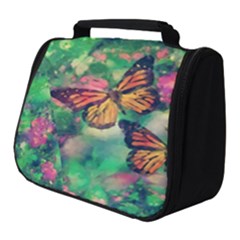 Watercolor Monarch Butterflies Full Print Travel Pouch (small) by SpinnyChairDesigns