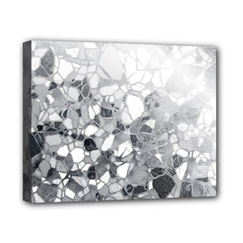 Black And White Abstract Mosaic Pattern Canvas 10  X 8  (stretched) by SpinnyChairDesigns