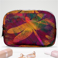 Dragonflies Abstract Colorful Pattern Make Up Pouch (small) by SpinnyChairDesigns