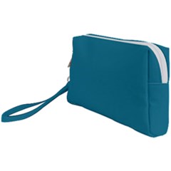 Mosaic Blue Pantone Solid Color Wristlet Pouch Bag (small) by FlagGallery