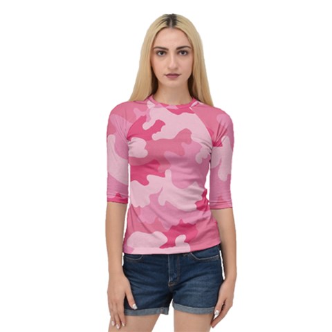Camo Pink Quarter Sleeve Raglan Tee by MooMoosMumma