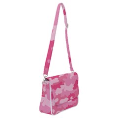Camo Pink Shoulder Bag With Back Zipper by MooMoosMumma