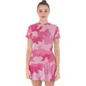 Camo Pink Drop Hem Mini Chiffon Dress View1