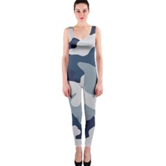 Camo Blue One Piece Catsuit by MooMoosMumma