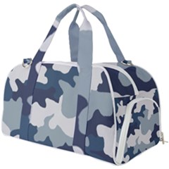 Camo Blue Burner Gym Duffel Bag by MooMoosMumma