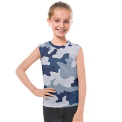 Camo Blue Kids  Mesh Tank Top by MooMoosMumma