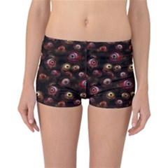 Zombie Eyes Pattern Reversible Boyleg Bikini Bottoms by SpinnyChairDesigns