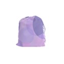 Purple Large Print Polka Dota Drawstring Pouch (Small) View1