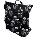 Black and White Skulls Buckle Up Backpack View1