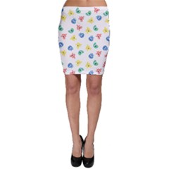 Cute Cartoon Germs Viruses Microbes Bodycon Skirt by SpinnyChairDesigns