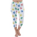 Cute Cartoon Germs Viruses Microbes Capri Winter Leggings  View1