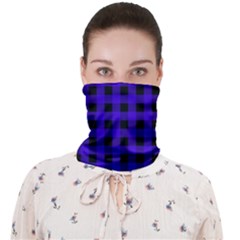 Dark Blue Black Buffalo Plaid Face Covering Bandana (adult) by SpinnyChairDesigns