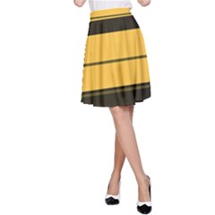 Vintage Yellow A-line Skirt by tmsartbazaar
