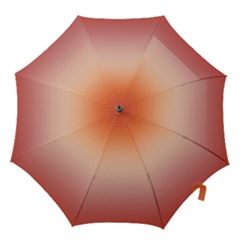 Vermilion Coral Sunset Gradient Ombre Hook Handle Umbrellas (medium) by SpinnyChairDesigns