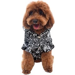 Black And White Grunge Stone Dog Coat by SpinnyChairDesigns